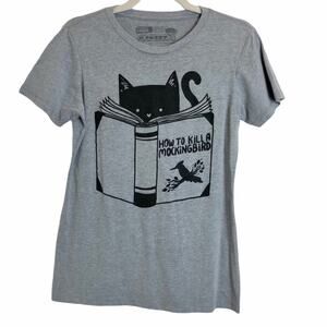 Witty Funny To Kill a Mocking Bird Tee Top Grey L
